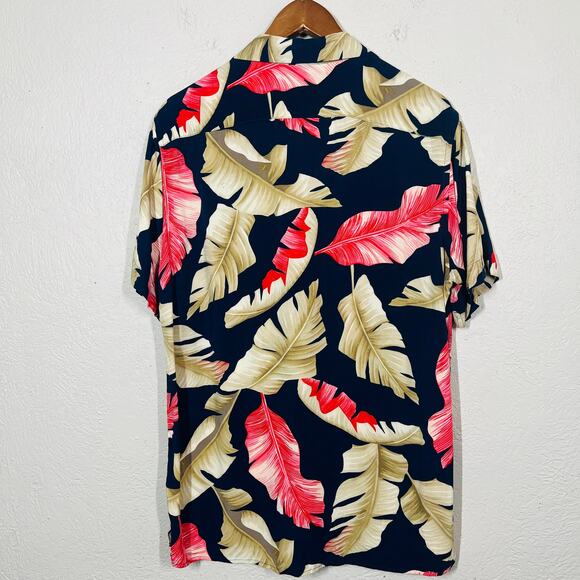 Banana Republic Button Up Floral Shirt Top Blue - M - Picture 4 of 4